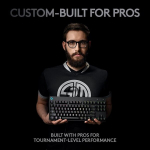 Logitech G Pro Tkl mechaninė žaidimų klaviatūra, Gx-blue Clicky jungikliai, Lightsync Rgb dizainas be skaičių klaviatūros, skirta e-sporto žaidimams, nuimamas micro Usb laidas, Us Qwerty i&scaron;dėstymas, juoda