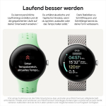 Google Pixel Watch 3 (45 mm) &ndash; android i&scaron;manusis laikrodis su &scaron;irdies ritmo stebėjimu, patobulintas bėgimas i&scaron; Fitbit, kūno rengybos įžvalgos, 24 valandų baterija &ndash; poliruoto sidabro aliuminio korpusas &ndash; porcelianinė apyrankė &ndash; wi-fi