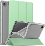 Moko dėklas, suderinamas su Samsung Galaxy Tab A7 Lite 8.7 colių 2021 (sm-t225/t220/t227), itin plonas Tpu apsauginis dėklas, mink&scaron;tas permatomas galinis i&scaron;manusis dangtelis, žalias