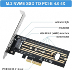 M.2 Nvme į Pcie 4.0 x4 Adapteris