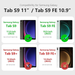 Casafuny dėklas, skirtas samsung galaxy s9 11 colių 2023, pu odinis plan&scaron;etinio kompiuterio apsauginis dėklas su s pen laikikliu, dokumentų skyreliais, skirtas samsung galaxy tab s9 2023, raudonas