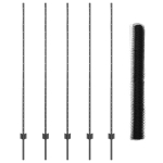 tvorų stulpai 10 vnt. U-kanalų pilki 150 cm plienas,&scaron;e&scaron;iakampė tvora pilka 1.5x10 m plienas