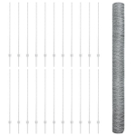 Tvoros stulpai 22 vnt. U-formos 140 cm cinkuoto plieno,Heksagoninė tvora 1,4x50 m cinkuoto plieno