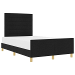 vidaXL Lovos rėmas su galvūgalio Juoda 160 x 200 cm audinys