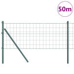 Euro Tvoros su 13 Stulpelių 0.6x50 m Cinkuota Plieno Žalia