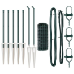 Euro tvora su 7 smailiaisiais stulpais 0.4x10 m cinkinis plienas žalias