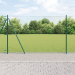 Hekso tvora Žalia 1.6x25 m Plienas,Tvoros stulpeliai su pagrindo plok&scaron;tėmis 13 vnt &Oslash;32mm 88.5cm Cinkuotas plienas