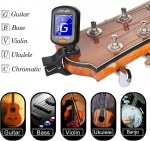 Chromatinis gitaros, boso, smuiko, ukulele derintuvas + kapodasteris + derintuvas