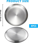 Bordeag apvalių picų padėklų rinkinys, 4 vnt., 30 cm, nerūdijančio plieno picos padėklas, picos lėk&scaron;tė, picos forma, nerūdijančio plieno lėk&scaron;tė, lengva priežiūra, galima plauti indaplovėje - idealiai tinka orkaitei, kepimui, patiekimui ir skrudinimui