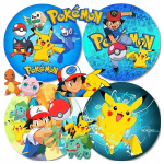 Vaflinis torto papuo&scaron;imas pokemonai 26 cm su užra&scaron;u + dovana