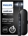 Philips Sonicare Protectiveclean 4500 elektrinis dantų &scaron;epetėlis Hx6830/53 - soninis dantų &scaron;epetėlis su 2 valymo programomis, spaudimo kontrole, laikmačiu ir kelioniniu dėklu - juodas