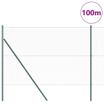 Hexagon Tvora Pilka 1.5x100 m Plienas,Tvorelių Stulpeliai 13 vnt Žalia &Oslash;32 mm 200 cm Cinkuotas Plienas