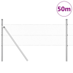 keturkampė tvora 0,8x50 m cinkuotas plienas,Tvoros Stulpeliai 13 vnt &Oslash;32 mm 120 cm cinkuotas plienas