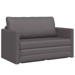 Grindų sofa-lova 2-in-1 Pilka 124x71x78 cm Dirbtinė oda