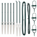 tvoros stulpai su kuolu 7 vnt &Oslash;32 mm 60 cm cinkuoto plieno