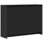 Juoda ąžuolo komoda 102x33x75 cm, pagaminta i&scaron; inžinerinės medienos
