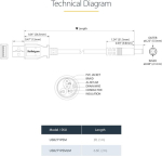 Usb A į M tipo 5v Dc maitinimo laidas