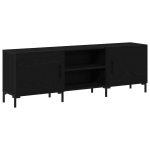 TV Spintelė Juoda 150x30x50 cm I&scaron;dirbta mediena