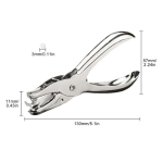 Skylamu&scaron;is, skylės skersmuo 3 mm, metalinis skylamu&scaron;is, skylamu&scaron;is, vienos skylės skylamu&scaron;is, sidabrinis vienos skylės skylamu&scaron;is, būtina biuro priemonė, popieriui ir kortelėms, dovanų etiketėms, skylamu&scaron;is
