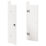 Lauko virtuvės durys Baltos 50x9x82 cm Masyvo medžio pu&scaron;ies