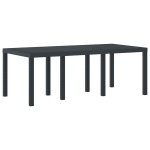 Sodo Stalas Antracito 200x100x73 cm Poly Rattan