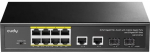 Cudy GS1010PS2 12-Port Gigabit Smart PoE+ Switch (8x PoE + 2x GbE + 2x SFP), 120W