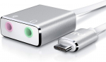 Csl - i&scaron;orinė garso plok&scaron;tė usb c į lizdą 3,5 mm, ausinių adapteris, garso į usb adapteris, dac, suderinama su samsung, huawei ir kt.