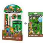 Kanceliarinių prekių rinkinys su lipdukais Minecraft