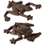 Cast iron garden figurine, frog, 2 pcs