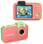 Skaitmeninis fotoaparatas Aparat Podwodny Wodoszczelny 3m Agfaphoto Agfa 12mp 2.7k 2x Obiektyw + Gry / Malinowy