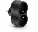 Montis Mt026-bk dvigubas elektros prailgintuvas su įžeminimu, juodas