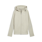 Laisvalaikio džemperis moterims EVOSTRIPE Full-Zip Hoodie Desert Dust - 68167068, smėlio spalvos