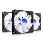 3x AABCOOLING Super Silent Fan 12 - Efektyvus 120mm Kompiuterio Ventiliatorius, 64.5m&sup3;/h Oro Srautas, Itin Tylus 13.9dB Veikimas Su FDB Guoliais, 1200 RPM, Tinka PC Korpusams, Antivibracinės Tarpinės, Stabilus Variklis, universal
