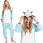 Moteri&scaron;ka Vientisa Pižama Kigurumi Onesie Kostiumas Pegasas Mėlynas 155-165 Cm M, M
