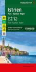 Istrien, Stra&szlig;en- und Freizeitkarte 1:100.000, freytag & berndt: Pula - Opatija - Koper, mit Infoguide und Top Tips, Radwege