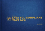 The Standard Easa Fcl-Compliant Pilot Log: Asa-Sp-Easa, The Standard Easa Fcl-Compliant Pilot Log: Asa-Sp-Easa