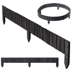 KADAX medinė ritininė tvora, L110, auk&scaron;tis 10 cm, antracito spalvos