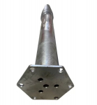 Sraigtinis pamatas M 68x160x1200 mm M12 HDG su plok&scaron;tele