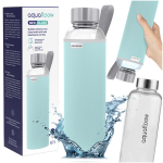 AquaFloow 700 ml stiklinis buteliukas | &scaron;viesiai mėlynas dėklas | vandens buteliukas