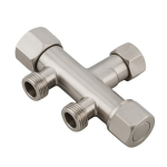 Kampinis Vožtuvas, 3 Inox Modelis 1/2 X 1/2 X 1/2