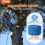 Mėlyna 12.7mm 60.9m laipiojimo virvė