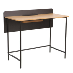 Ra&scaron;omasis stalas Home4you HARPER 100x49,5xH85 cm uosis/juodas modernus metalinis rėmas