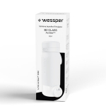 Wessper B2 Actitex baltas 500 ml stiklinis vandens filtravimo butelis bidonas