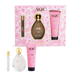 Rinkinys Aqc Fragrances Radiant Bloom moterims: tualetinis vanduo EDT, 100 ml + tualetinis vanduo EDT, 10 ml + kūno losjonas, 150 ml