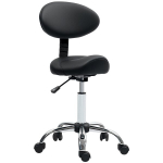 Reguliuojamo auk&scaron;čio sukamasis taburetė su atlo&scaron;u Sukamasis taburetė 83&ndash;98 cm Darbo taburetė, pasukama 360&deg; kampu, skirta biurui, salonui, Juoda