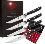 "Orient" kepsnio peilių rinkinys, "Origin" serija, 4 dalių &ndash; X50 Ultra voki&scaron;kas plienas + nerūdijantis plienas, juodas
