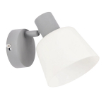 Sieninė lempa Candellux GINKO pilka 1x40W E14