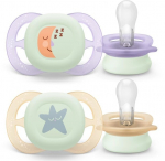 Čiulptukas Philips Avent SCF075/17 Ultra Start Night 0&ndash;2 mėn., 2 vnt.