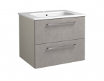 Apatinė vonios spintelė su praustuvu RB Bathroom Joy 61 cm, pilkos spalvos