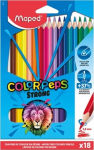 Spalvoti pie&scaron;tukai Maped Colorpeps Strong, 18 spalv.